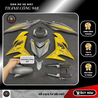 Dàn áo Exciter 150 Xám Vàng Tem MX King | Hàng Chính Hãng chuẩn đời 2015–2023 | Tặng Tem + Baga + Sticker