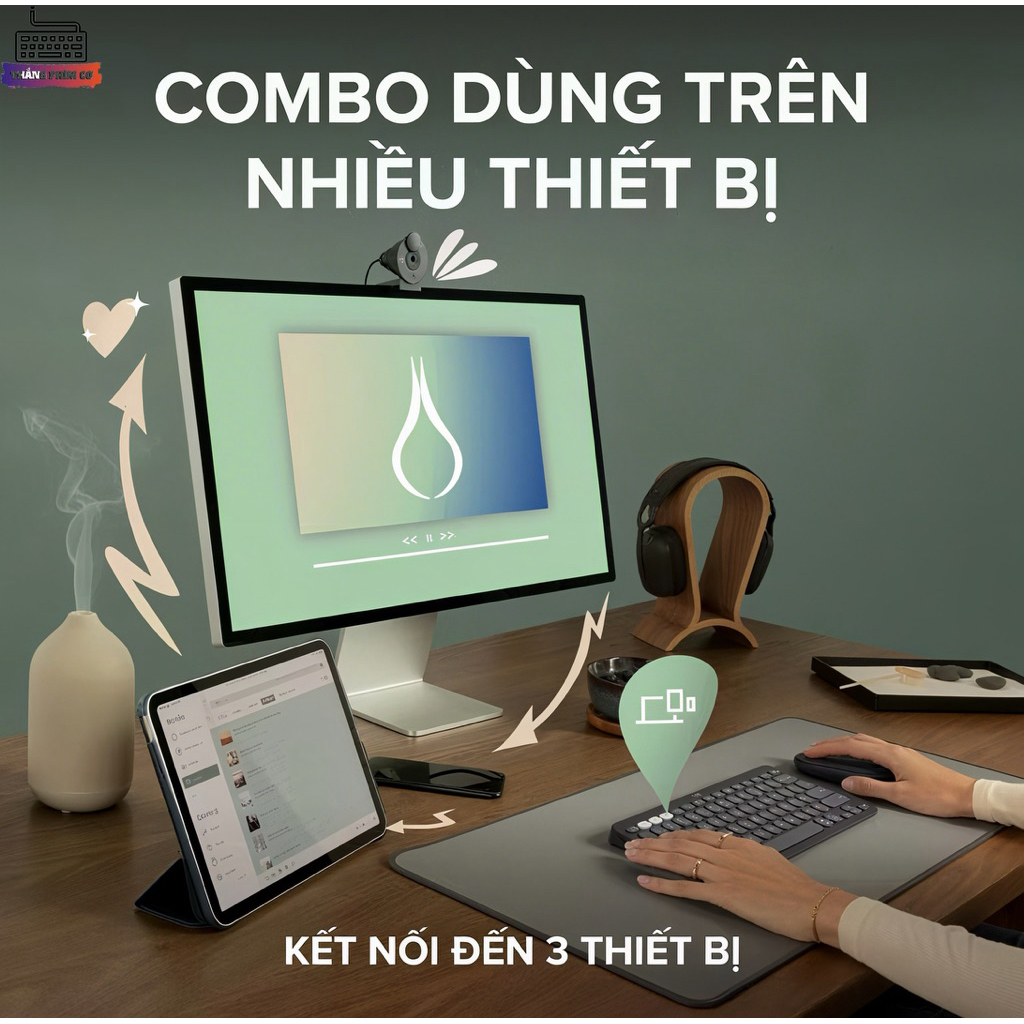 Combo Bàn phím Bluetooth Logitech K380s và chuột Bluetooth M350s - Yên tĩnh, Di động, Easy-Switch Chính hãng | BigBuy360 - bigbuy360.vn