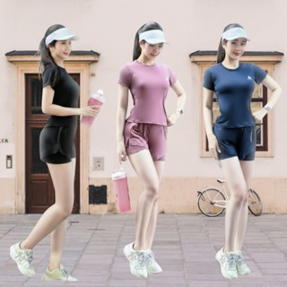 Bộ tập gym nữ quàn có túi để điện thoại,quần áo tập gym,chơi cầu lông, tennis, pickleball...chất đẹp áo phủ bụng(NG05))