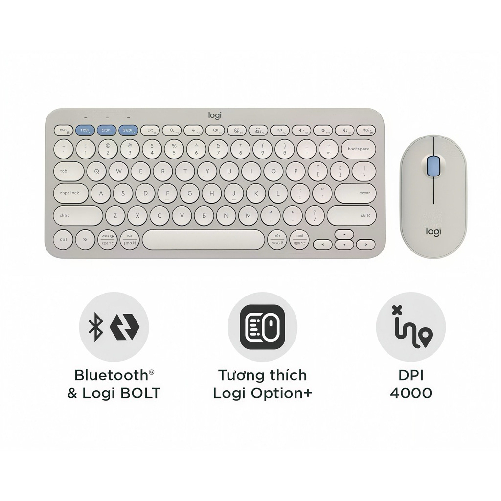 Combo Bàn phím Bluetooth Logitech K380s và chuột Bluetooth M350s - Yên tĩnh, Di động, Easy-Switch Chính hãng | BigBuy360 - bigbuy360.vn