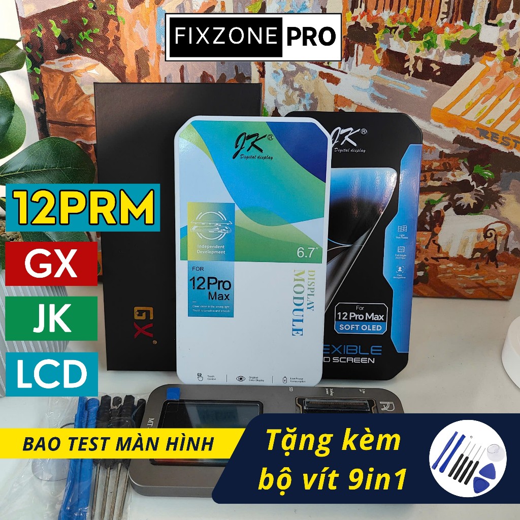 [Mã 12PRM] Bộ màn hình thay thế GX JK OLED LCD - Bao test màn hình tặng kèm bộ vít 9 món