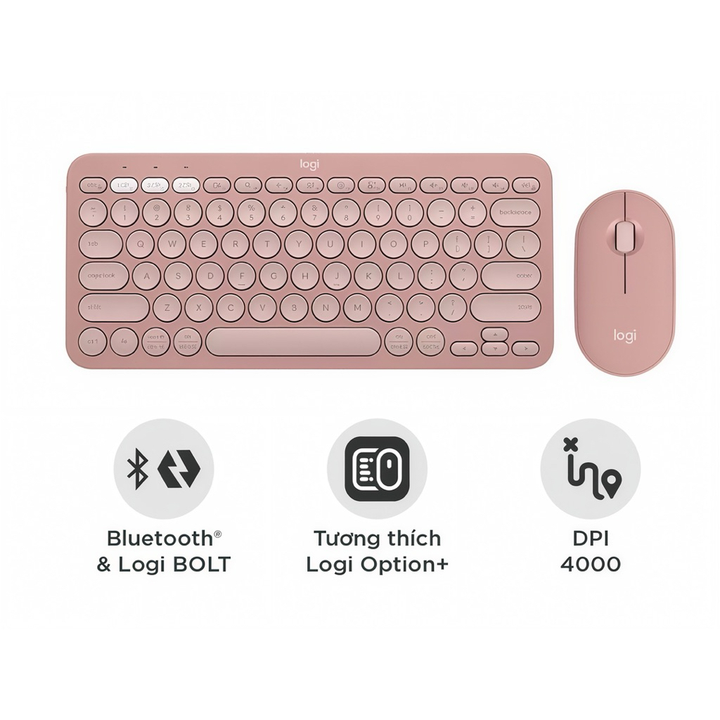 Combo Bàn phím Bluetooth Logitech K380s và chuột Bluetooth M350s - Yên tĩnh, Di động, Easy-Switch Chính hãng | BigBuy360 - bigbuy360.vn