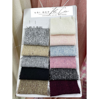 Dạ tweed mỏng muối tiêu siêu hot