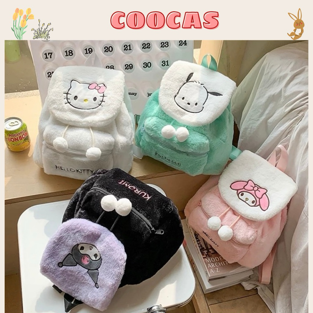 Balo Kuromi Melody Capypara, Balo Lông Bông Mềm Mịn, Balo Dây Rút Phù Hợp Mọi Lứa Tuổi Đi Học, Đi Ch