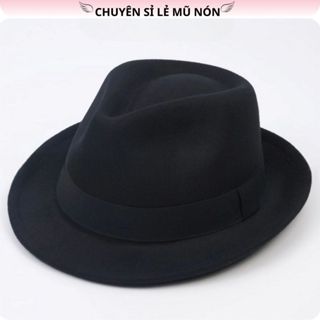  Mũ Phớt Nam Chất Dạ Nón Cao Bồi Fedora Vành Nhỏ 5 cm Classic Cao Cấp Phù Hơp Cho Nam Trung Niên 