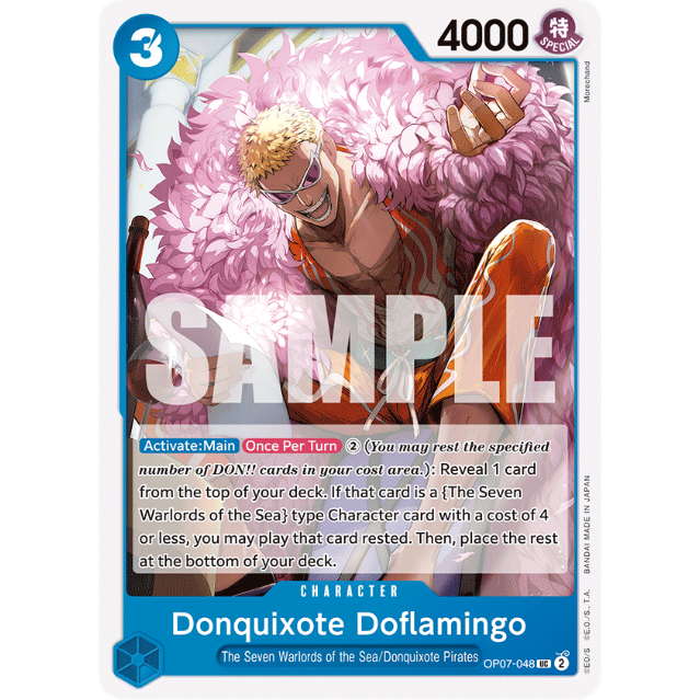 [Thẻ bài OnePiece] OP07-048 | UC | CHARACTER Donquixote Doflamingo