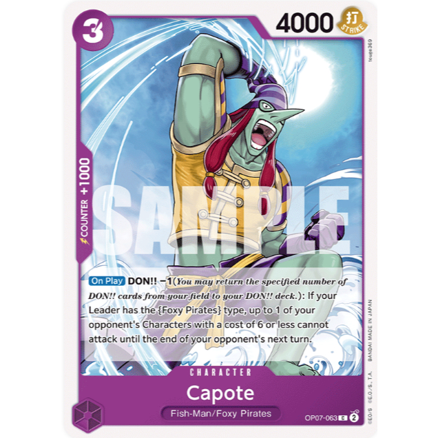 [Thẻ bài OnePiece] OP07-063 | C | CHARACTER Capote