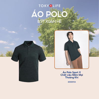 Áo polo nam có cổ Sport X dáng ôm vừa vặn thoải mái thoáng mát 40000934_TOKYOLIFE