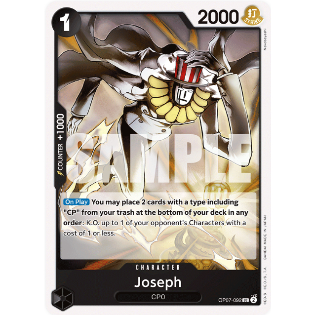 [Thẻ bài OnePiece] OP07-092 | UC | CHARACTER Joseph