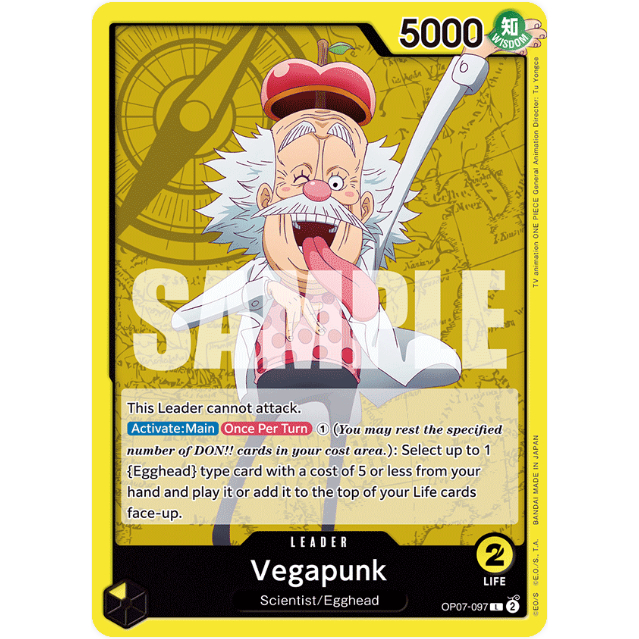 [Thẻ bài OnePiece] OP07-097 | L | LEADER Vegapunk