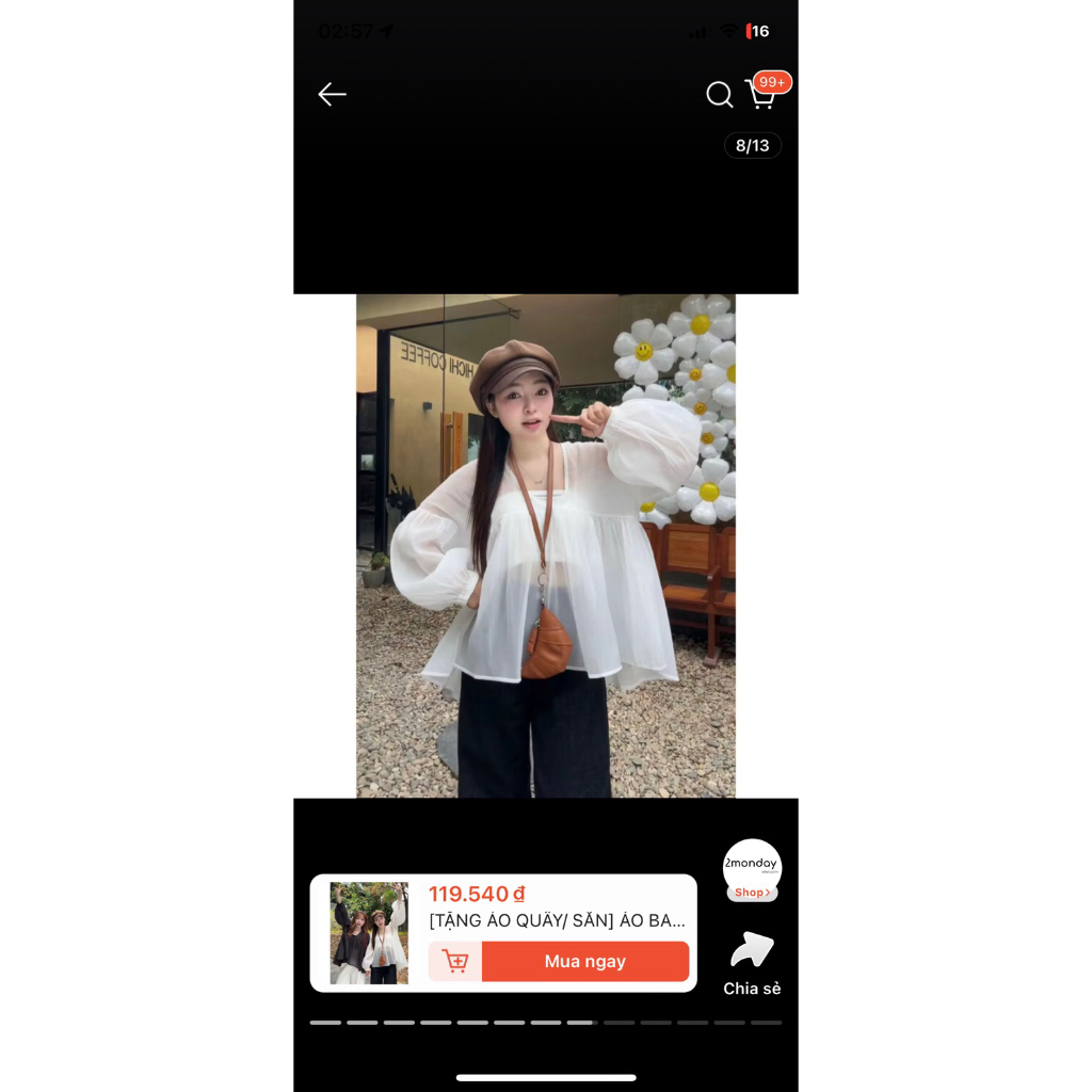 [PASS] Áo babydoll (áo trong + áo voan ngoài)