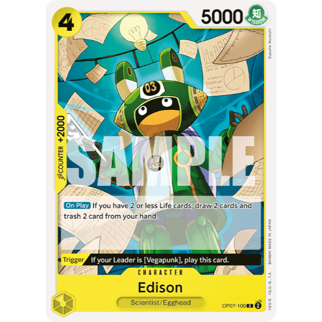 [Thẻ bài OnePiece] OP07-100 | C | CHARACTER Edison