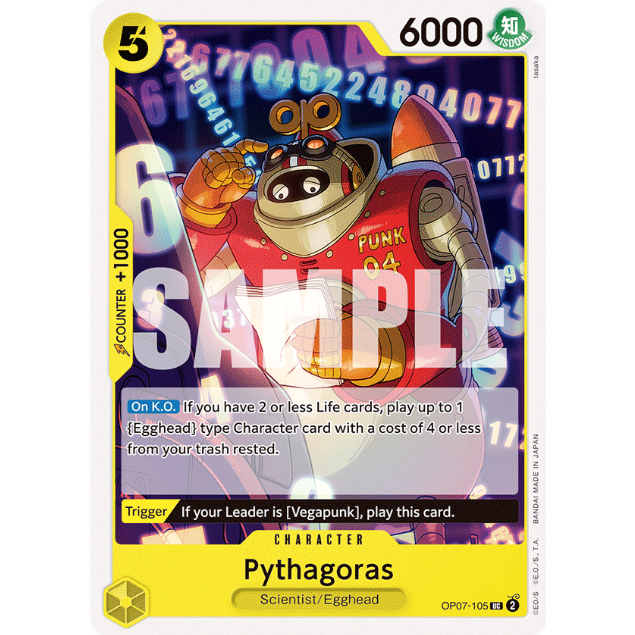 [Thẻ bài OnePiece] OP07-105 | UC | CHARACTER Pythagoras