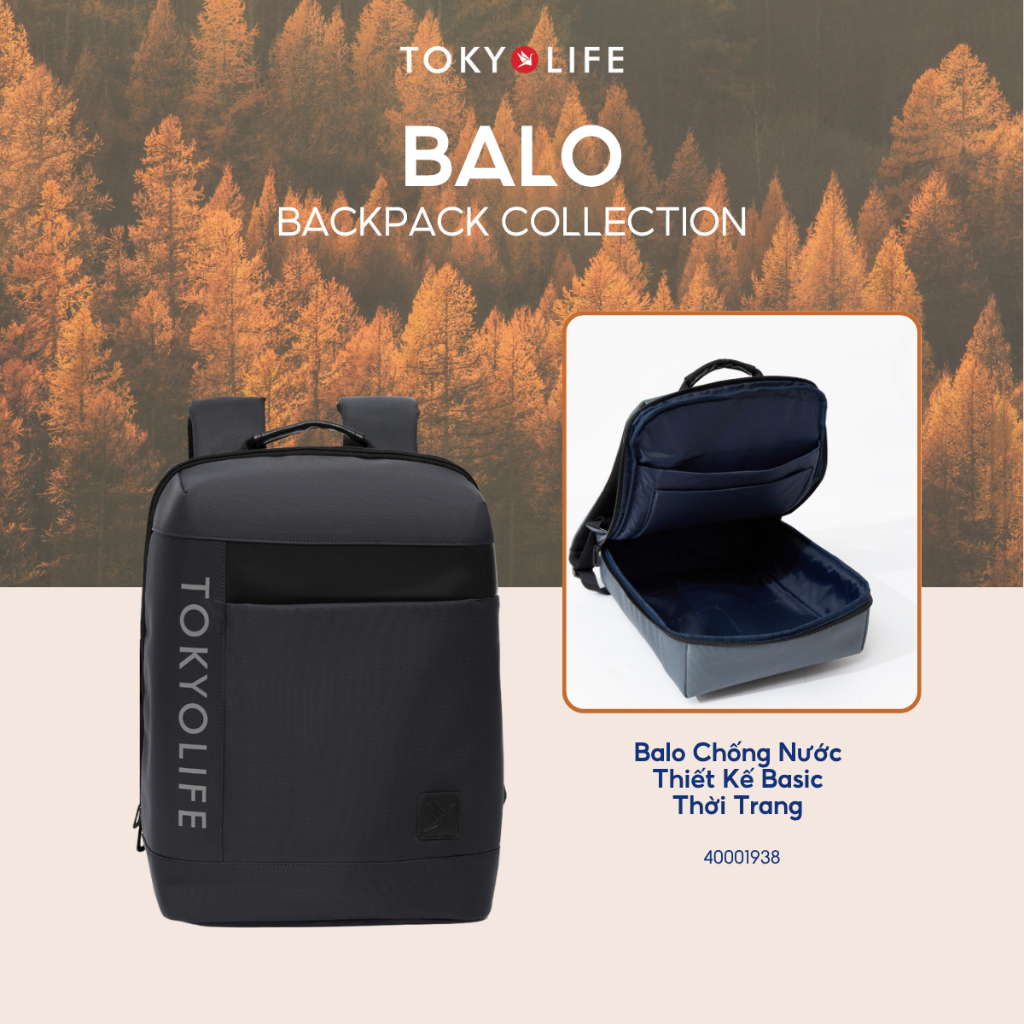 Balo chống nước TOKYOLIFE 40001938 (24X13X41CM)