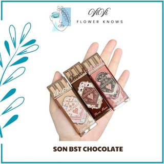   CÓ SẴN ĐỌC MÔ TẢ  SON MÔI BST CHOCOLATE CỦA HOA BIẾT FLOWER KNOWS 