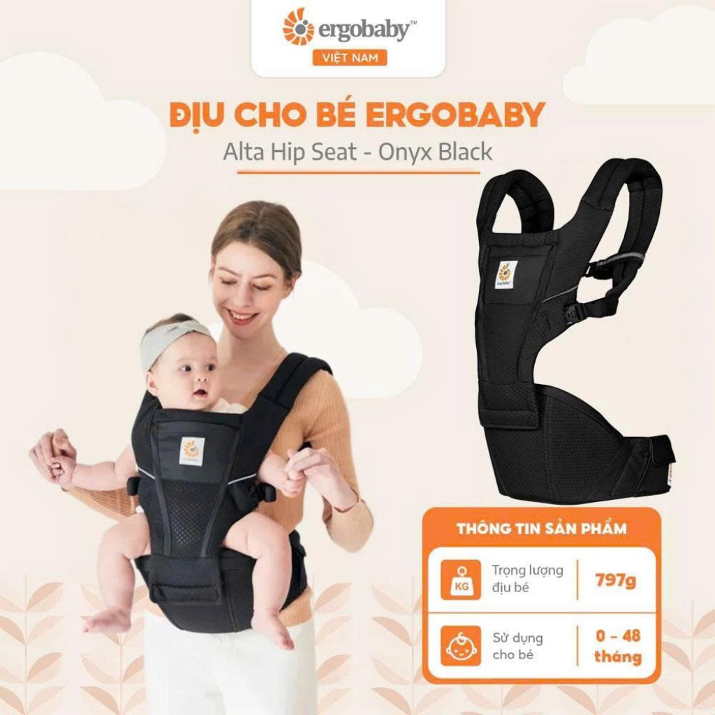 Địu Em Bé Restock Ergobaby Alta Hip Seat - Hàng Chính Hãng