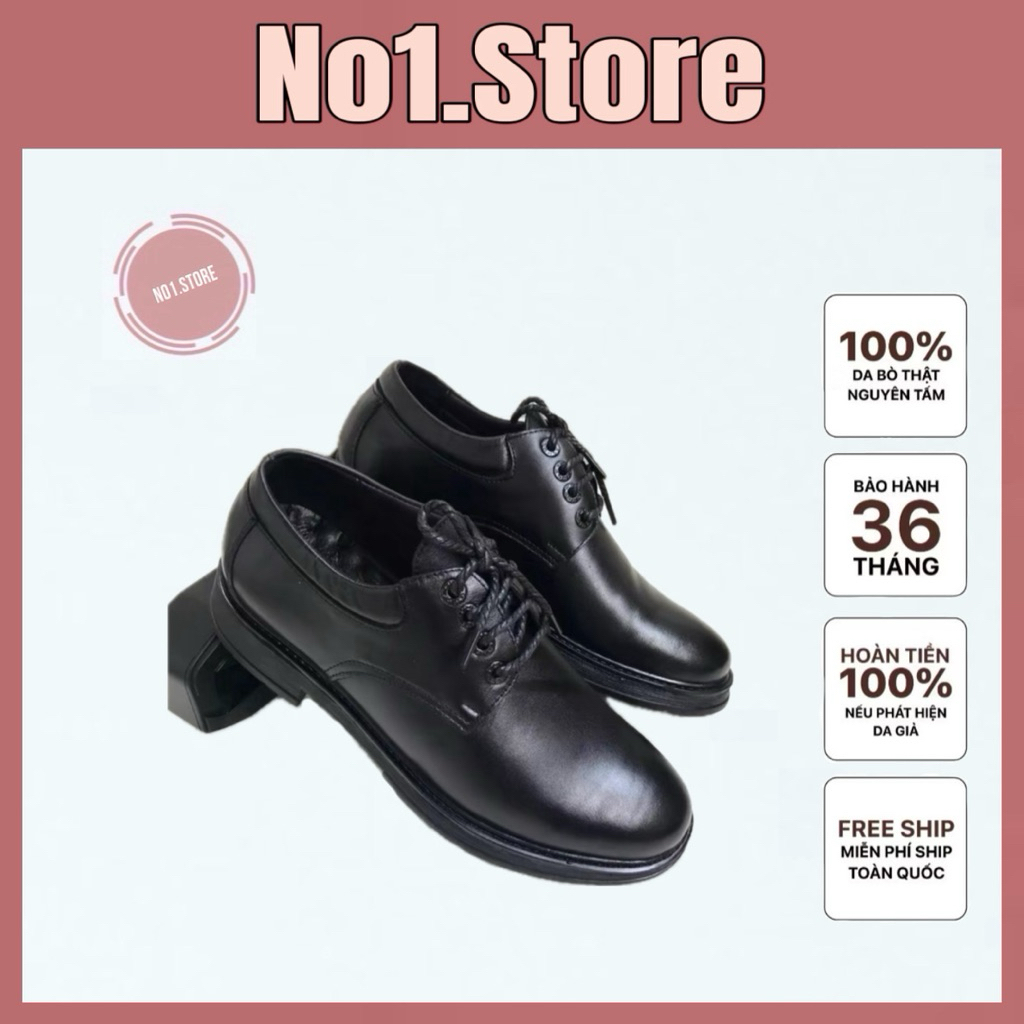 NO1STORE 001 Giày Tây Nam Da Bò,Sang Trọng,Thời Thượng,Tinh Tế,Thiết Kế Trẻ Trung giaydaNo1store