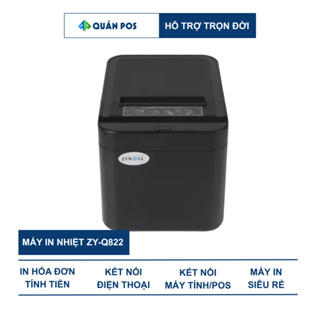  Máy in bill đơn hàng tính tiền k80 bán hàng ZY822 cổng USB + LAN kết nối máy tính điện thoại 