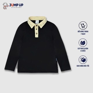 Áo Nỉ Trơn Dài Tay Có Cổ Cho Bé, Có Thể Đeo Khăn Quàng, Mặc Đi Học Đi Chơi Chất Đẹp Jump Up