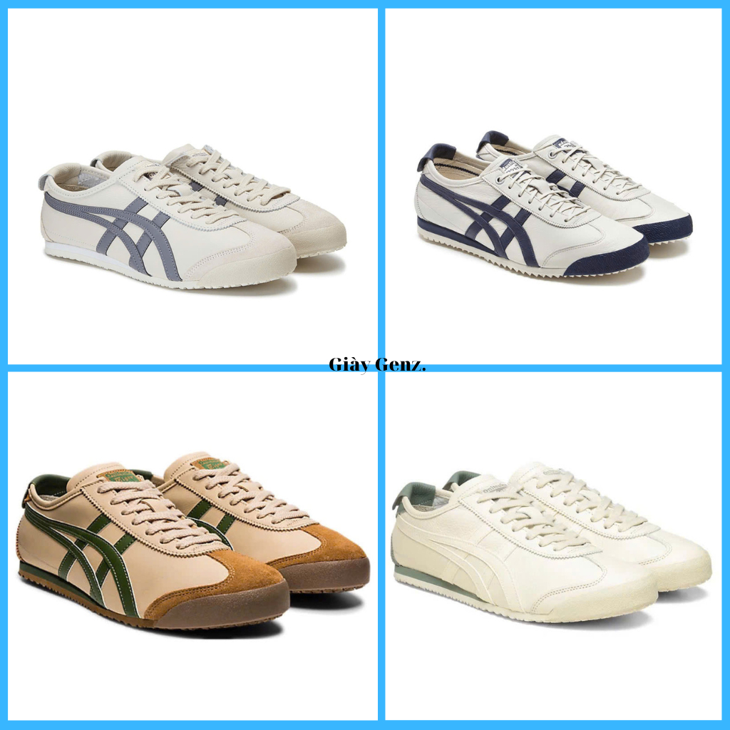 Giày thể thao Onisuka Tiger màu xám trắng cho nam nữ, Giày sneaker thể thao nam nữ tiger full box bi