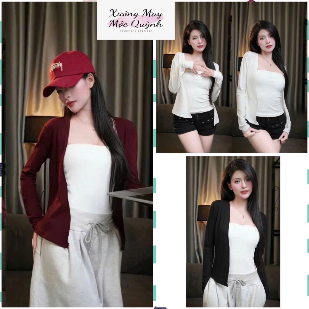 Hàng Sẵn .Áo Khoác Cardigan Dáng Dài cotton lông mịn | BigBuy360 - bigbuy360.vn