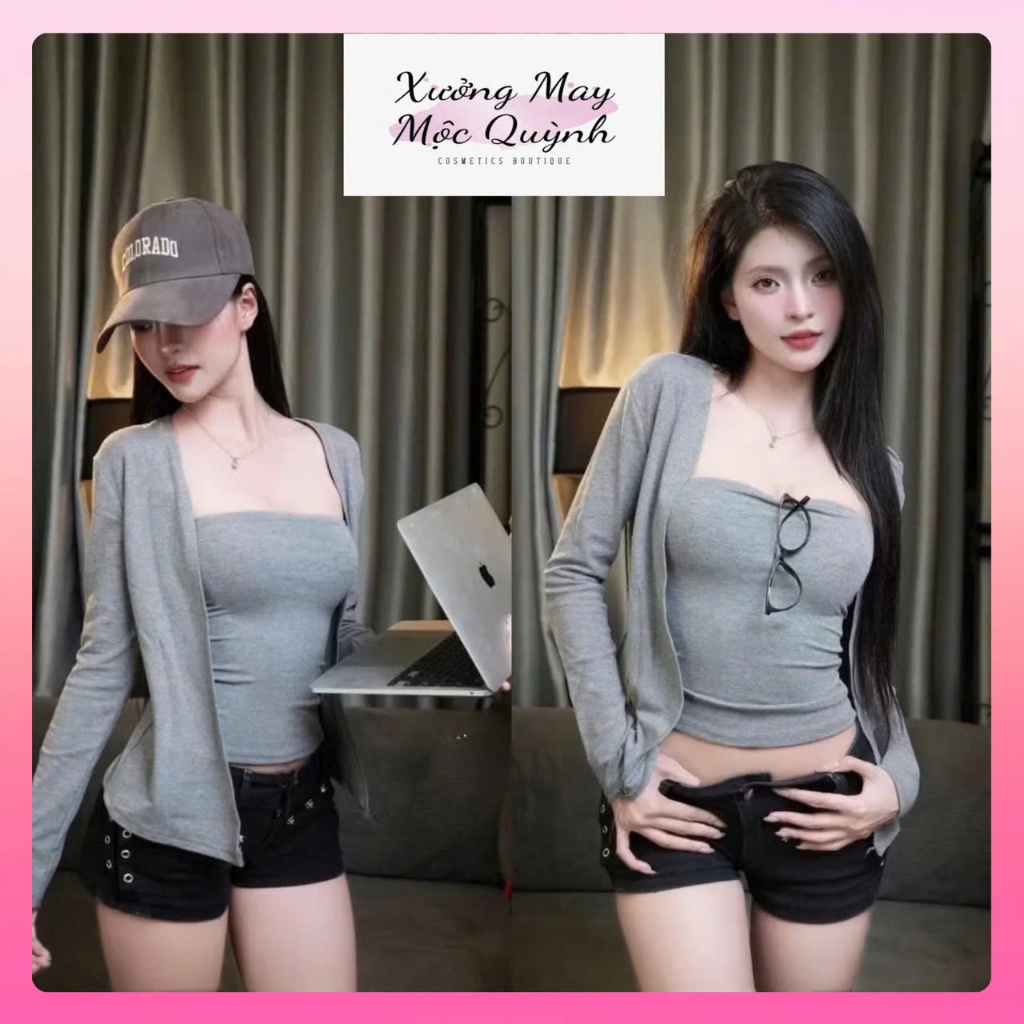 Hàng Sẵn .Áo Khoác Cardigan Dáng Dài cotton lông mịn | BigBuy360 - bigbuy360.vn