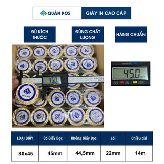 [GIẤY IN CAO CẤP] Thùng 50 cuộn, 100 cuộn giấy in hóa đơn, giấy in bill K80*45 - Quản Pos