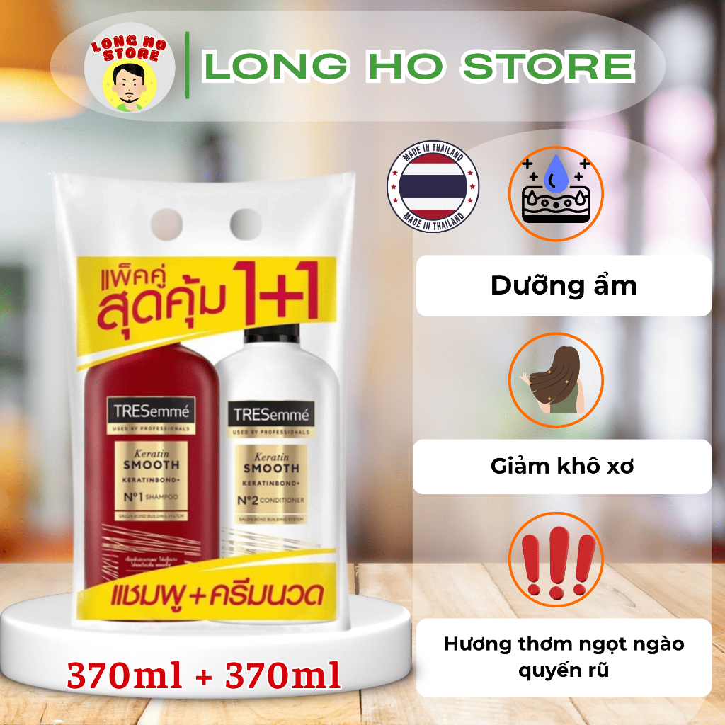 [ HÀNG THÁI ] COMBO 2 CHAI DẦU GỘI+XẢ TRESEMME 370ML+370ML