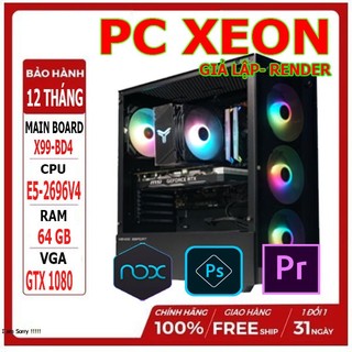 PC GAMING WORKSTATION E5 2696V4 RAM 64GB GTX 1080 8GB CHẠY GIẢ LẬP MMO AIRDROP