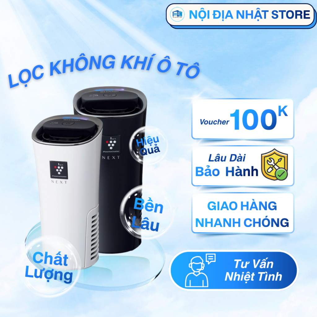Máy lọc không khí ô tô nội địa Nhật Sharp IG-NX15-W