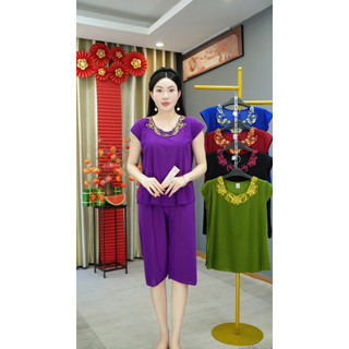 [55-70kg] Bộ lửng Thun lạnh tay con phối ren