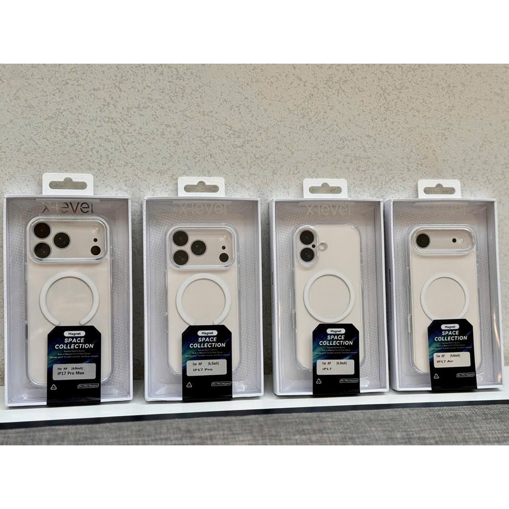 Ốp X-level Space Collection lưng cứng viền dẻo từ tính có nút che control bên hông ip18/ ip18 pro/ip