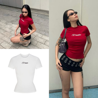  Áo Thun BabyTee Form Ôm Màu ĐỎ ĐÔ Co Giãn 4 chiều mềm mịn - Camei Studio 