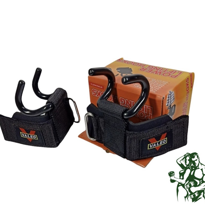 1 Cặp Găng tay móc sắt hỗ trợ tập xà đơn Valeo giúp bạn đu hít xà lâu hơn giảm đau lưng