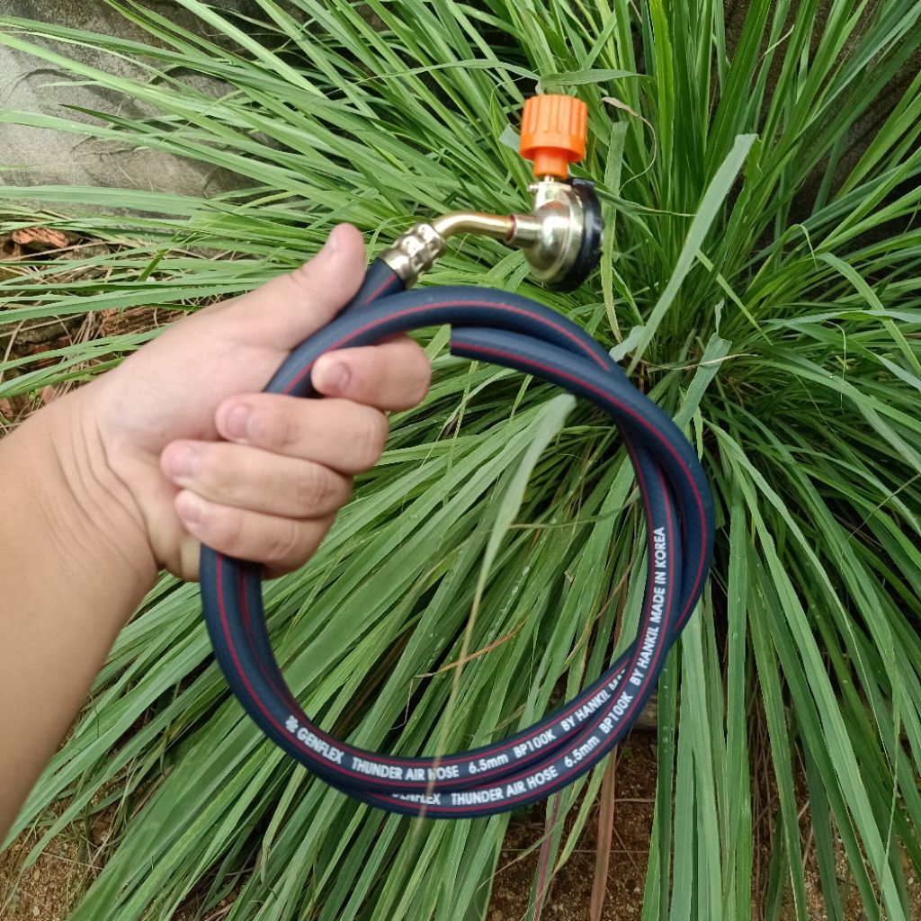 Van Gas Mini Có Dây Dài 1,0m đã được bấm thủy lực tặng kèm chén bấm cho đầu dây còn lại láp ráp cho 