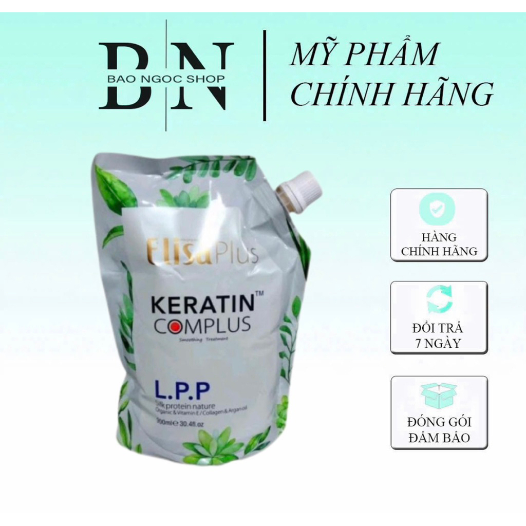 Elisa Plus Hấp Tóc LPP Keratin Complex 900ml Phục Hồi Mền Mượt Ngăn Ngừa Gãy Rụng & Xơ Rối Made In F