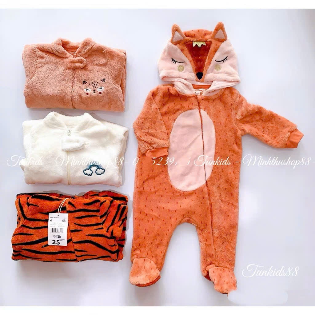 Body sơ sinh ủ ấm, body lông xuất xịn cho bé trai bé gái