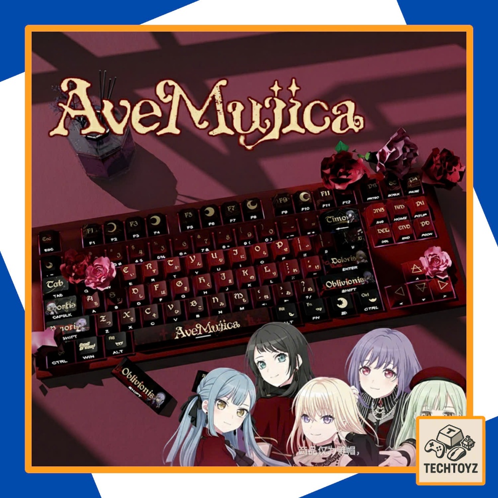 Ave Mujica Keycap - PBT Double Shot + DyeSub - Keycaps Xuyên Led