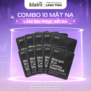   CP x Dear Klairs  COMBO 10 Mặt nạ giấy Dear Klairs Midnight Blue Calming Sheet Mask 