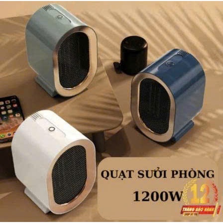 Máy sưởi mini cao cấp 1200W quạt sưởi ấm bằng gốm PTC bảo hành 12 tháng