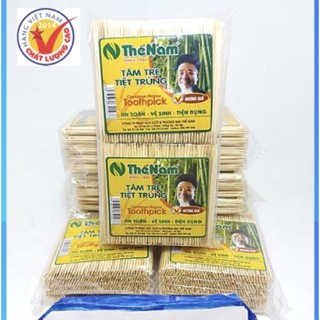 [Top Value] Lốc 10 túi Tăm tre Thế Nam VIP - Loại đầu Nhọn or Bằng