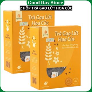  COMBO 2 HỘP Trà Gạo Lứt Hoa Cúc Quê Việt Thanh Lọc Cơ Thể Mát Gan Dễ Ngủ 