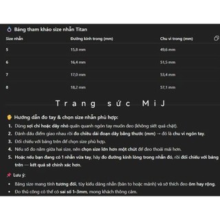 [Giá 1 chiếc] NHẪN NỮ, NHẪN CẶP TITAN KHÔNG ĐEN