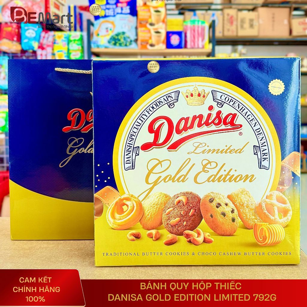 BÁNH QUY HỘP THIẾC DANISA GOLD EDITION LIMITED 792G