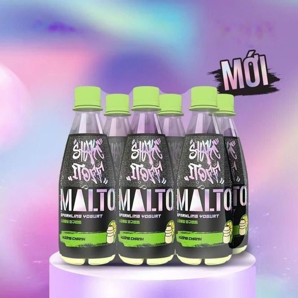 [6 Chai Sữa chua] uống có gas Malto - vị chanh