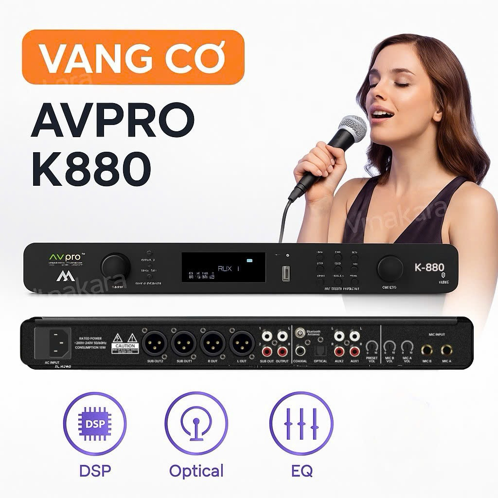 Vang cơ AVPRO K880 – Âm Thanh Hay, Hỗ Trợ Bluetooth, Dễ Dùng