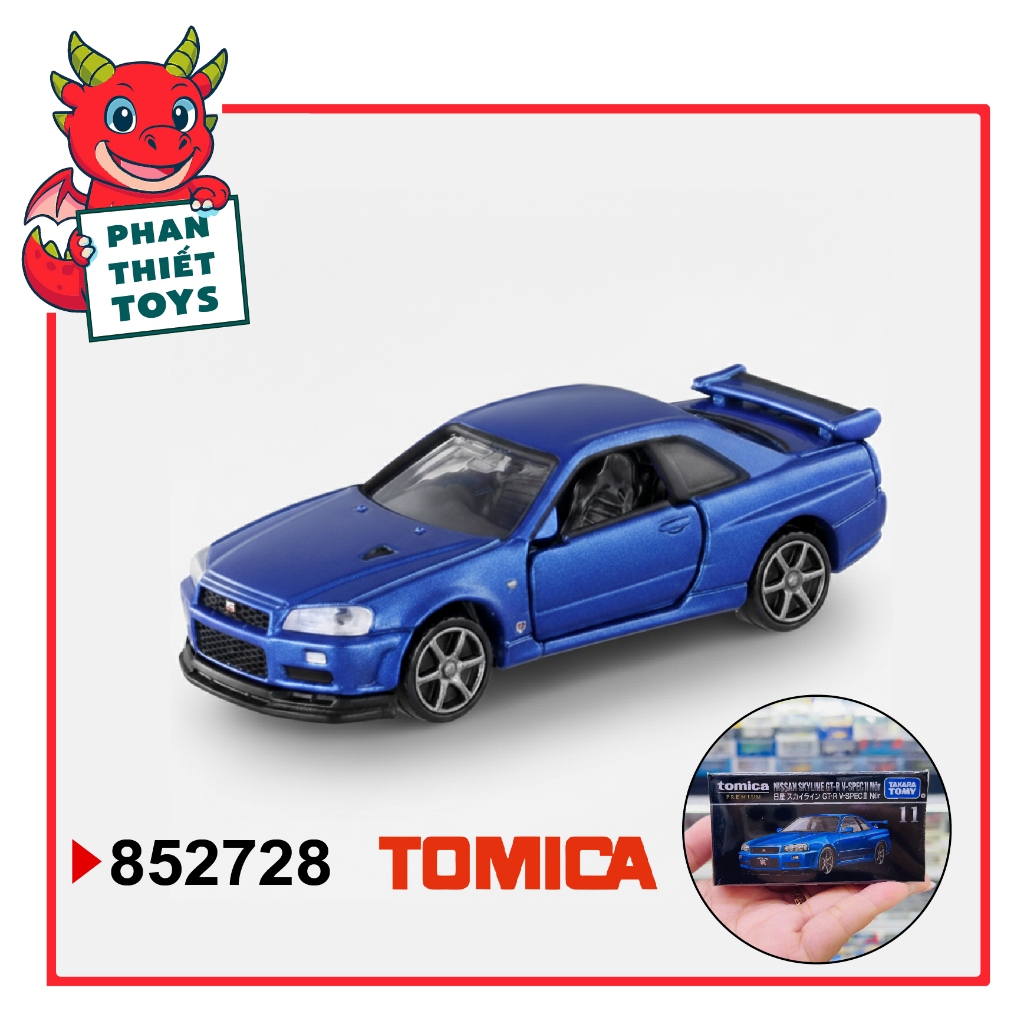 Mô hình xe Nissan Skyline GTR R34 No.11 Tỉ lệ 1:64 Tomica Premium 852728