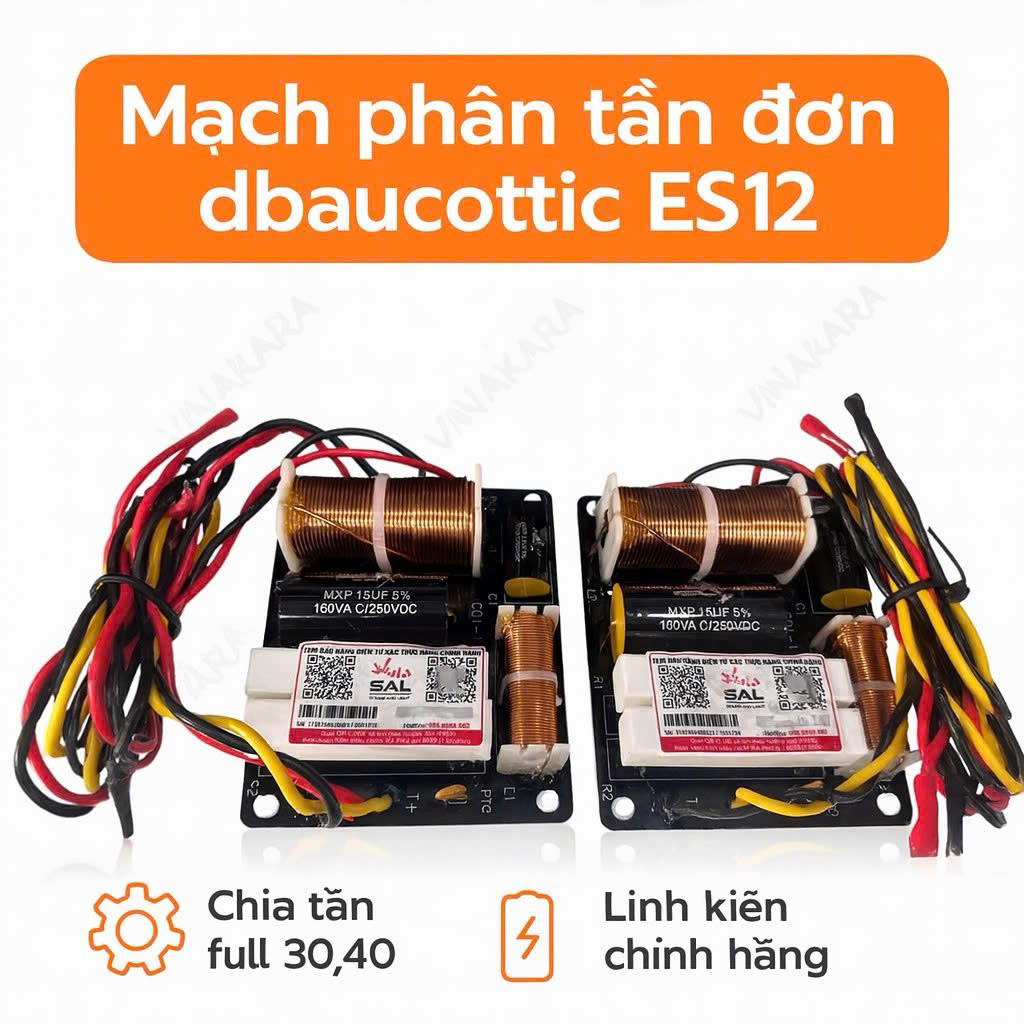 Mạch phân tầng ES12 chính hãng – Full 30-40 2 Way Chuẩn DBAcoustic,Hỏa tiễn  T24N1- Giá 1 cặp