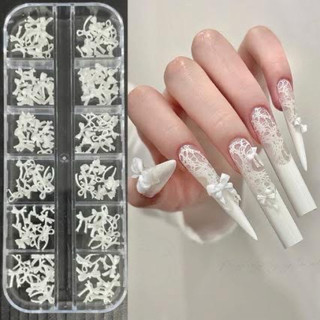  Khay nơ 12 ô mix trang trí móng tay làm nail 