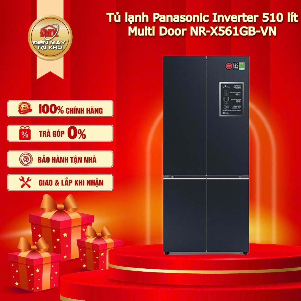 Tủ Lạnh Panasonic Inverter 510 L NR X561GB VN – Multi Door 4 Cánh Slot In – Ngăn Đóng Băng  3°C